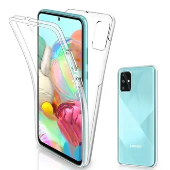 360 Custodia per telefono trasparente a doppio strato per Samsung Galaxy A51 A71 A31 A41 A10 A20 A30 A40 A50 A70 A53 A54 A34 5G PC + copertura in TPU