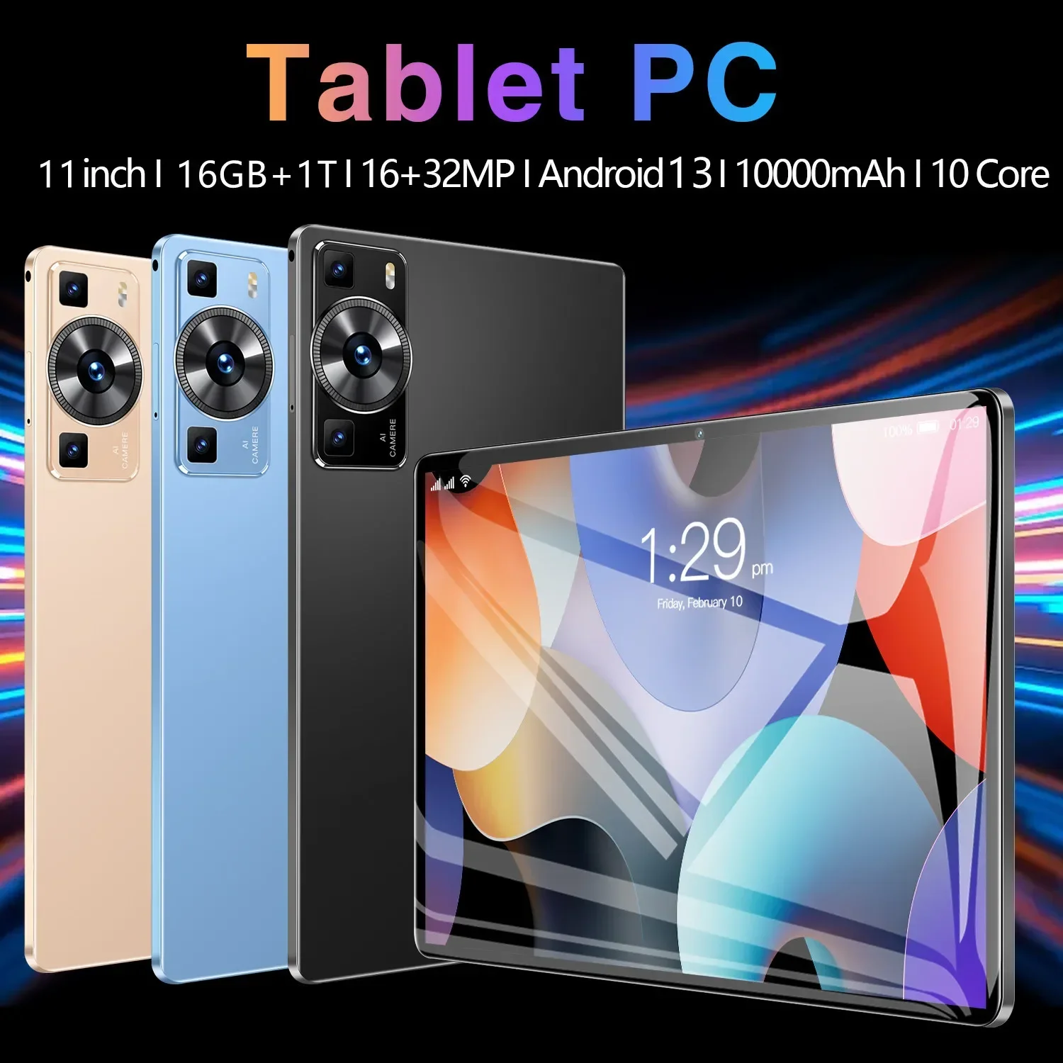 Android P60pro タブレット 大画面 シルバー Android P60pro タブレット 大画面 シルバー