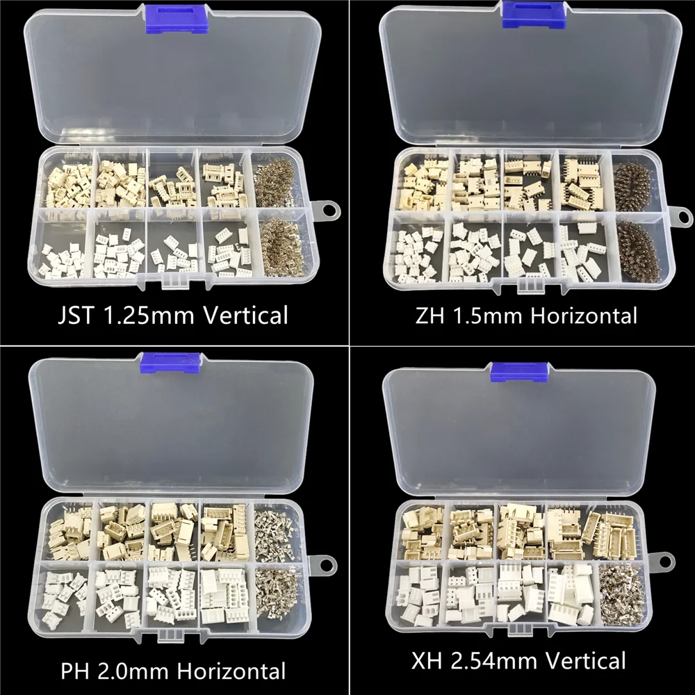1Box ??JST1.25 SH1.0 ZH1.5 PH2.0 XH2.54 2/3/4/5P 남성 플러그 여성 소켓 수평 수직 핀 헤더 하우징 터미널 키트
