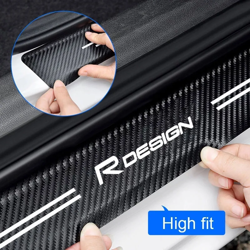 

For Volvo RDESIGN Car threshold strip anti stepping protective strip trunk anti scraping sticker protective strip decoration