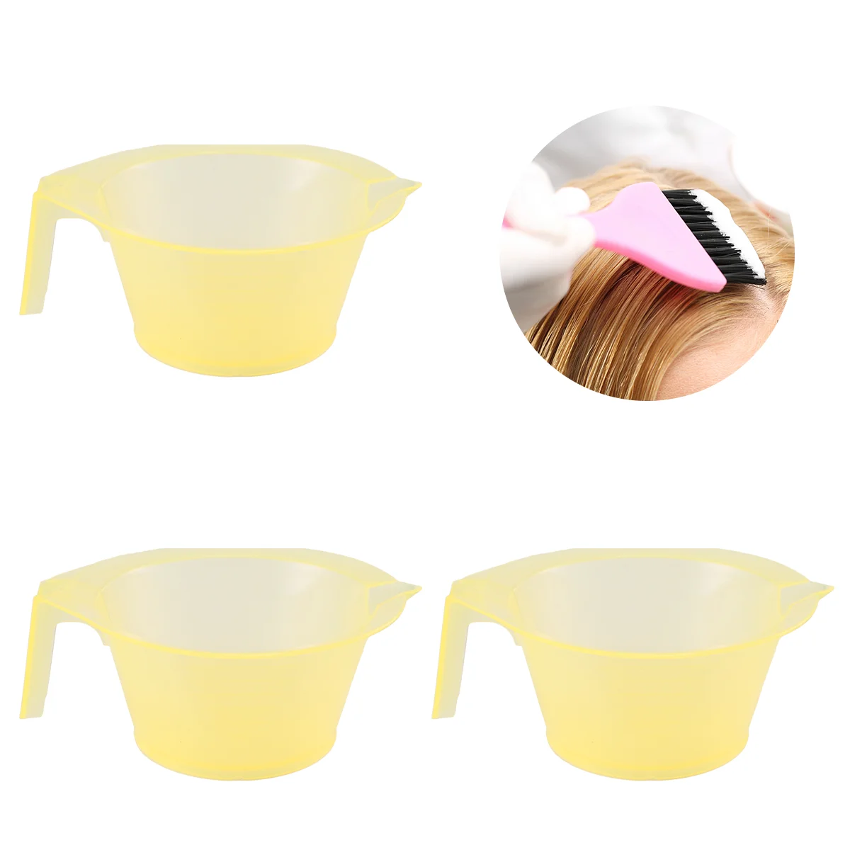 

3 Pcs Hair Dye Bowl Tool Plastic Mixing Bowls Coloring Tint Cup Household Dyeing