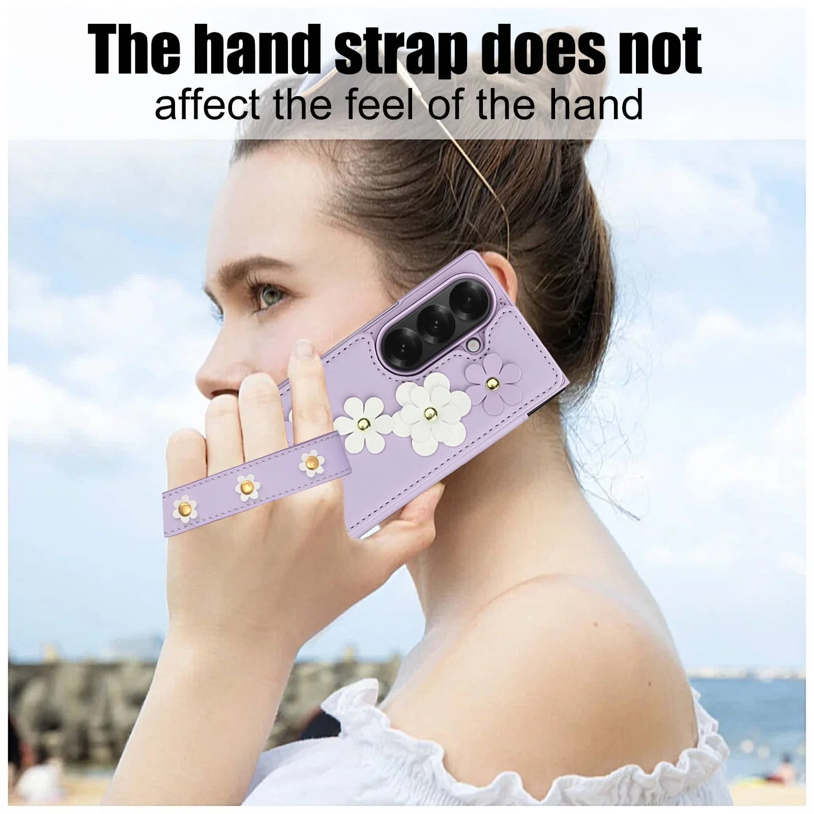 Floral Crossbody Wallet Phone Case with Card Holder & Magnetic Kickstand - Shockproof Design