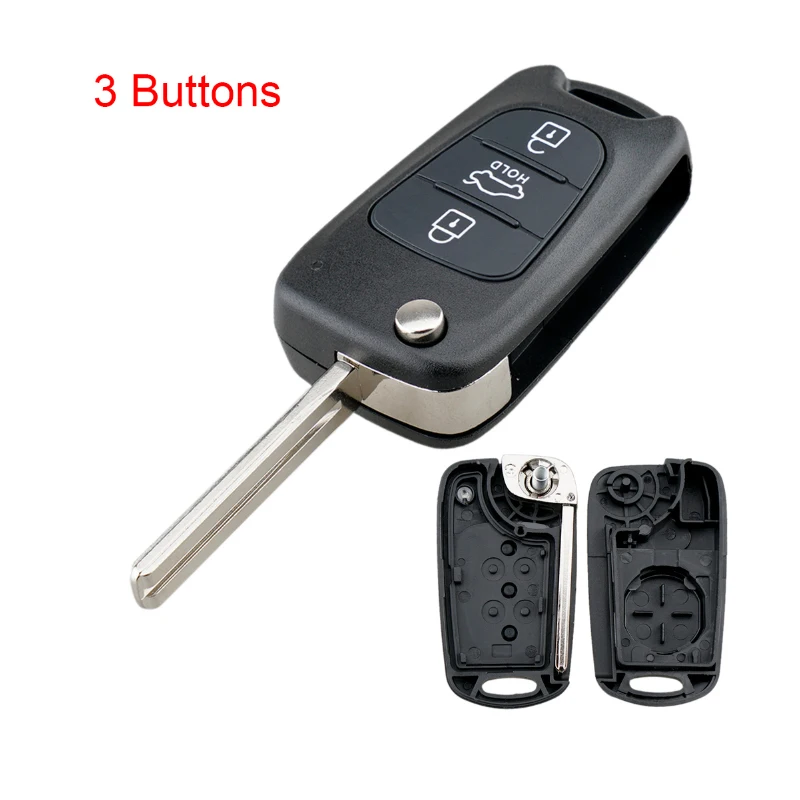 Enhanced Flip Folding Car Key Fob Case Shell Replacement