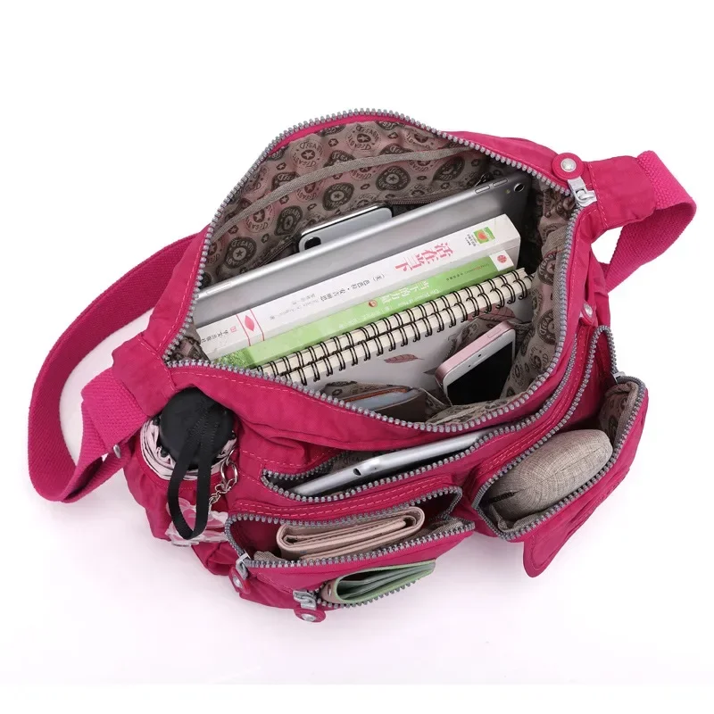 Waterproof Nylon Messenger Bag for Men and Women