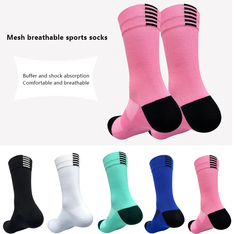 Quick-Drying Bicycle Socks Running Socks Professional Cycling Long Tube Men's And Women's Outdoor Sports 1pair