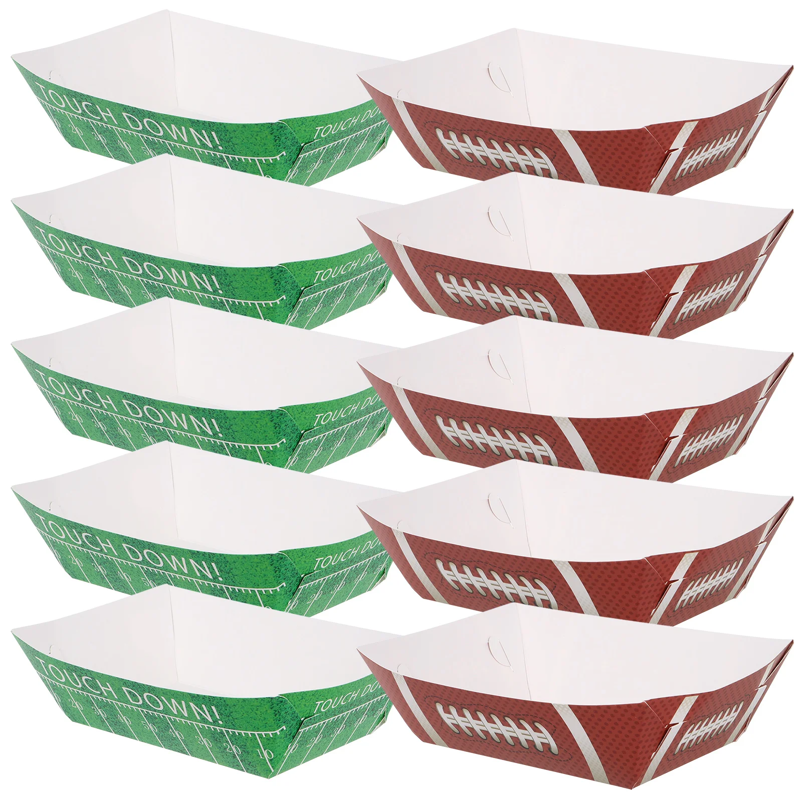 Packing Box Food Trays for Party Football Serving Paper Snack Themed Supplies Boats Rugby