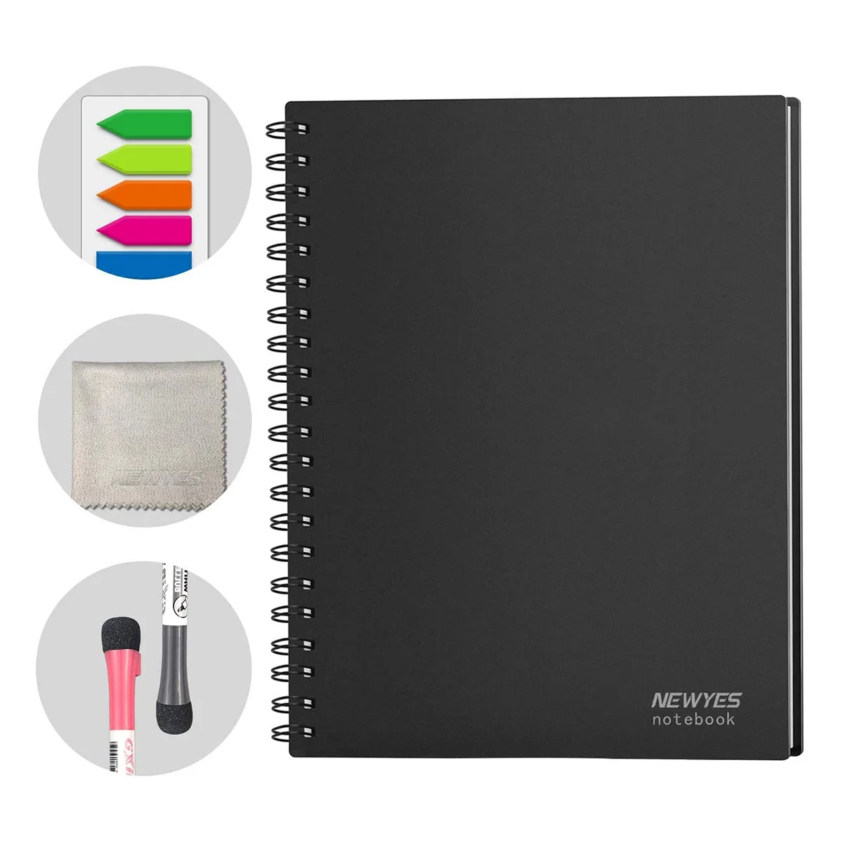 Whiteboard Notebook Erasable Meeting Notebook Dry Erase White Board for Meeting Business Office Home NEWYES  A4 size 192 pages a5 notebook double layer pu soft surface notebook business meeting notepad office diary journal school stationery