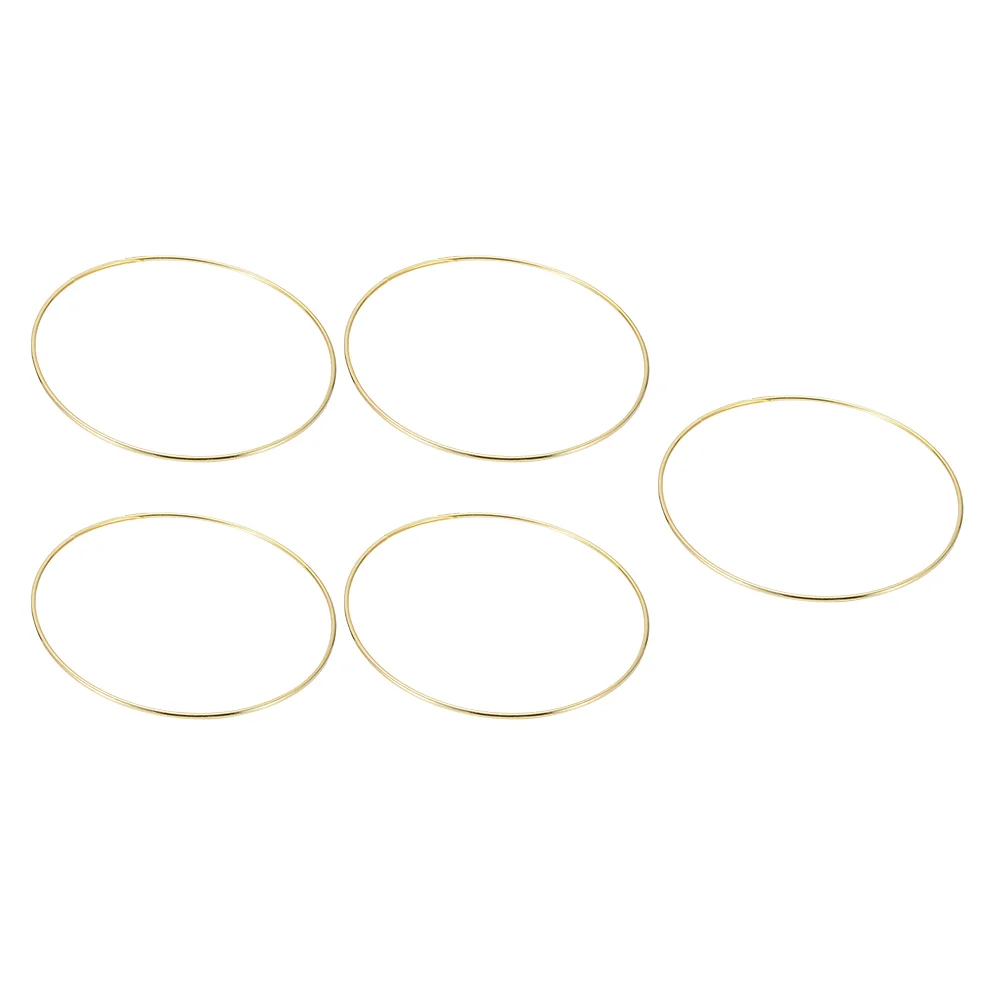 5 Pcs Metal Dream Catcher Hoops Iron Tool Dream Catcher Circle Wind Chime Home Decor Diy Supplies Round Rings For 4