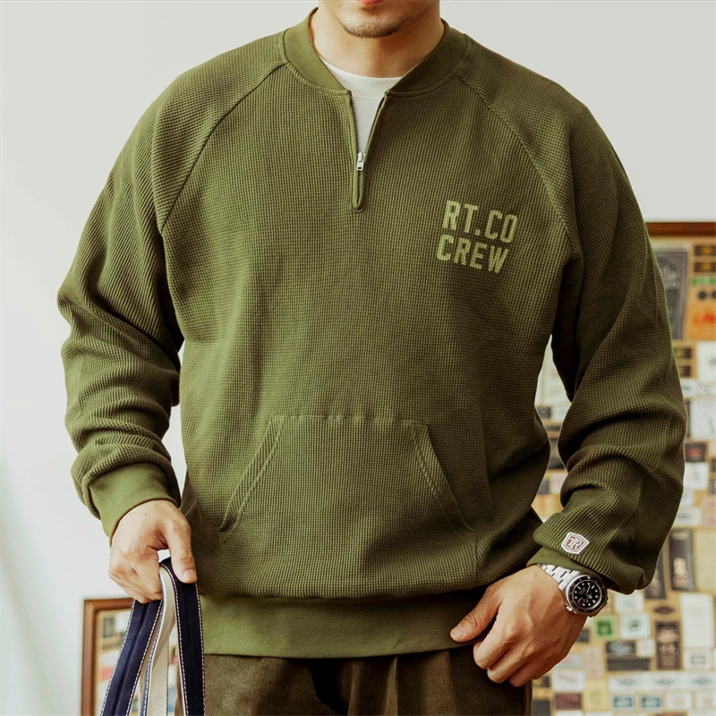 

Мужской пуловер с длинным рукавом, красный свитшот с принтом «Торнадо», на молнии, в стиле плюща, осень