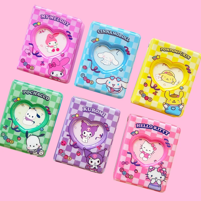 

2023 Sanrioed Photocard Holder Kawaii Hello Kitty Kuromi Cinnamoroll Photo Album Kpop Idol Cards Collect Book Small Pic Album