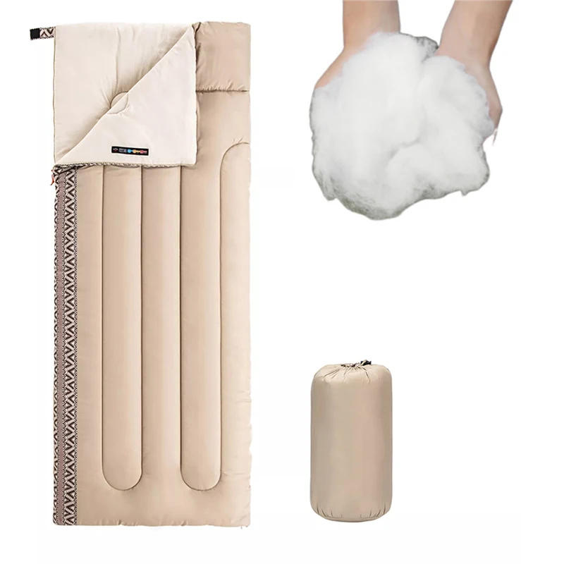 Camping Sleeping Bag Ultralight Summer Spring Fall Outdoor Cotton Sleeping Bag Spliceable Camping Gear Essentials