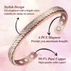 ARADOO Handwoven Copper Bracelet for Women with Ultra Strength Magnetic Cuff Bangle 6