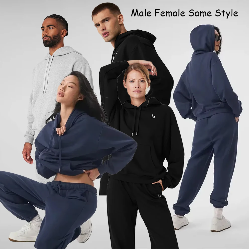 LO Cotton Loose Yoga Hoodie Accolade Hoodie Drawstring Versatile Pure Sports Pullover Outdoor Top Yoga Shirts Hooded