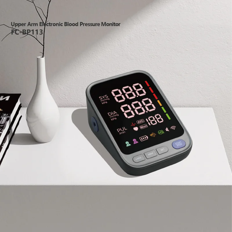 Large Led Display Electronic Blood Pressure Monitor In English 120 Sets Of Memory Values For 2 People Type-c Charging