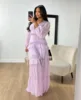 112711-0f1043.jpg Robe Maxi élégante pour femmes, à volants, manches longues, ajourée, robes de soirée, Chic, vert, bleu, violet, nouveau, vacances d'été