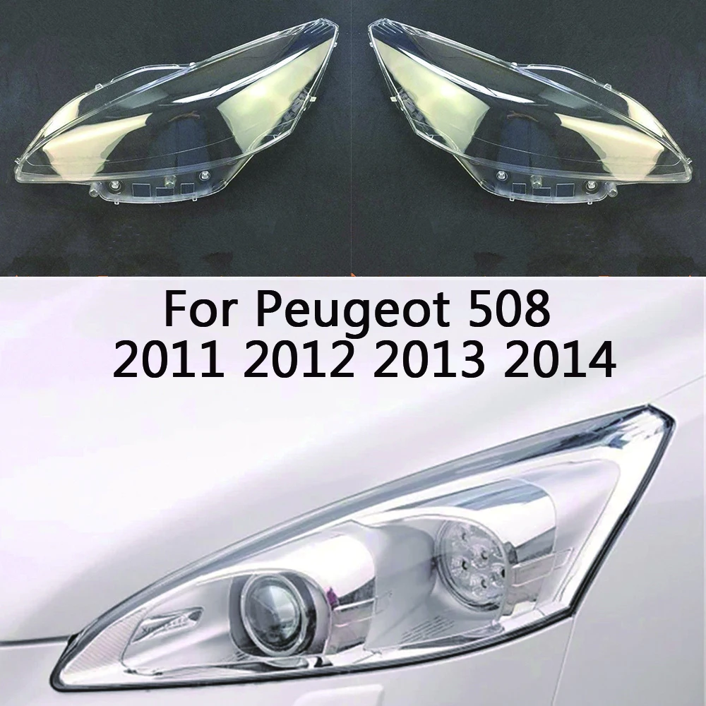 Headlight Cover For Peugeot 508 2011 2012 2013 2014 Lampshade Case Headlamp Lens Replacement Front Auto Protection Shell Cover