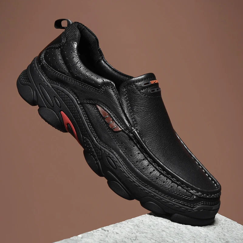 

genuine Leather Shoes Men High Quality Casual Loafers Male Moccasins slip on Comfortable Soft Shoes Flats Driving Footwear