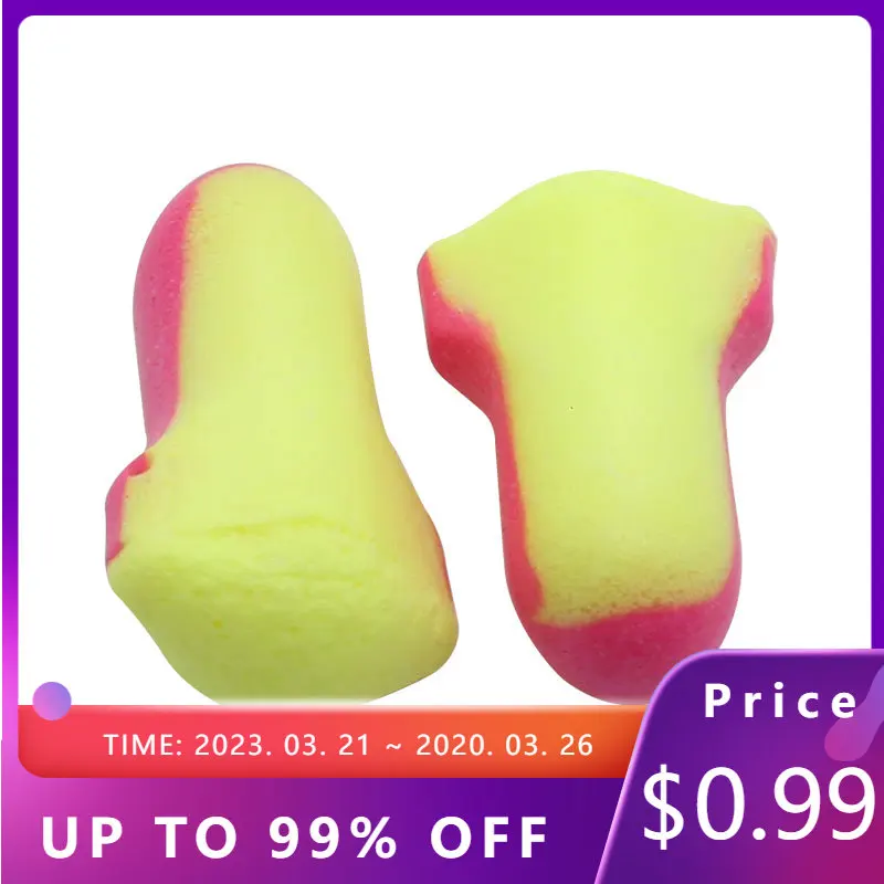 ESCAM10PairsDisposableUncordedFoamEarplugsSnoreSleepHearing