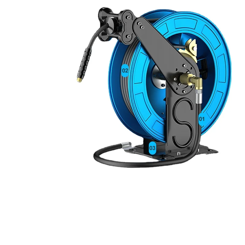 Wyj Thickened Explosion-Proof Electric Device Foam Drum Hose Reel Automatic Retractable Combination explosion proof flexible dog traction rope p rope for large and medium sized dogs automatic dog walking border collie rope