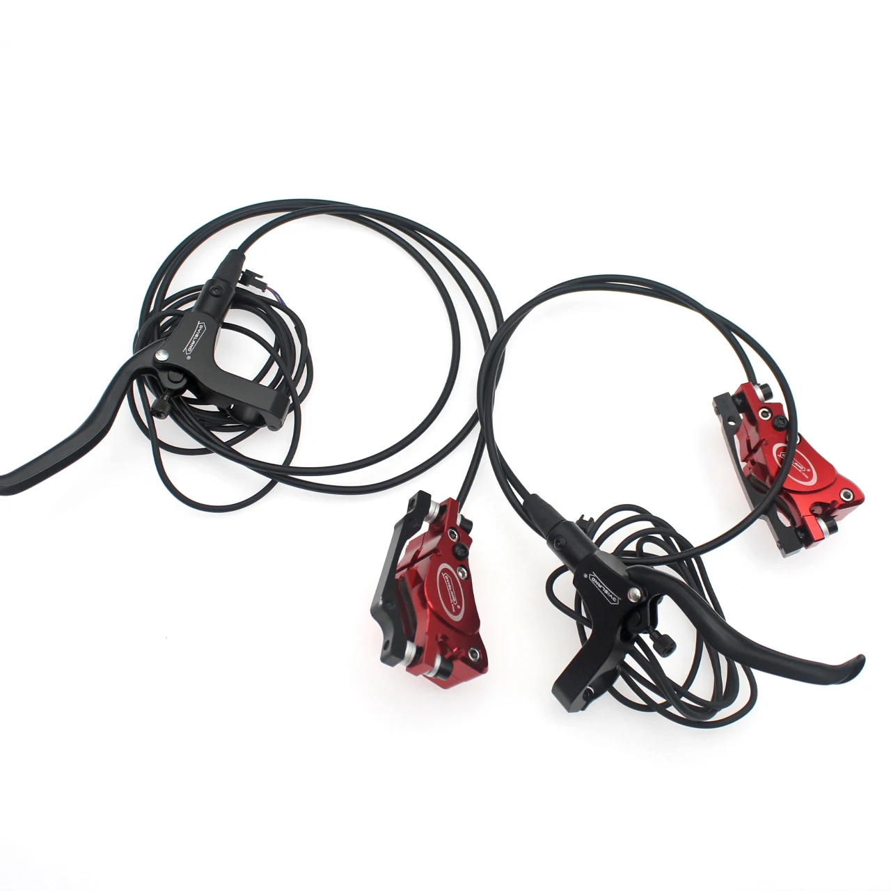 Description Picture 3 of item12 Inch 14 Inch E-Bike MTB Hydraulic Disc brake Set Aluminum Alloy Electric Bike Scooter Power Control Shifter Cut Power Off