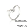 Amaxer Tiny Initial Letter Rings For Women Stainless Steel Flower Alphabet Finger Adjustable A-Z Ring Boho Aesthetic Jewelry Gif 6