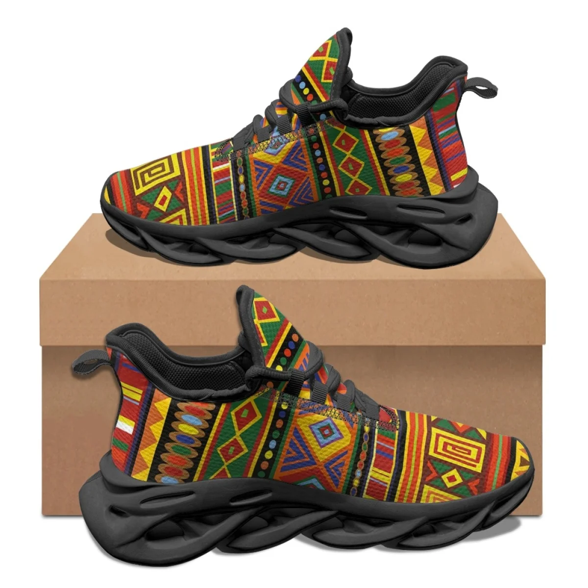 

African Tribal Totem Print Sneakers for Women Men Summer Autumn New Outdoor Travel Sports Running Shoes Light Comfort Trainers