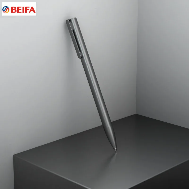 BEIFA Metal Gel Ink Sign Pen-Rotating 0.5MM Black Switzerland Refill for Business Signing School Office
