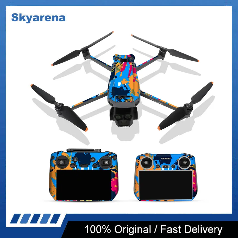 

Sticker Skin Stickers Protector Waterproof PVC Sticker Drone Body Skin Protective Arm For DJI Mavic 3 Pro RC&RC Pro Controller