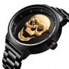 Men Watches Cool Punk 3D-Skull Stainless Steel Top Luxury Brand Sports Quartz Movement Waterproof Shockproof Male Wristwatches 1