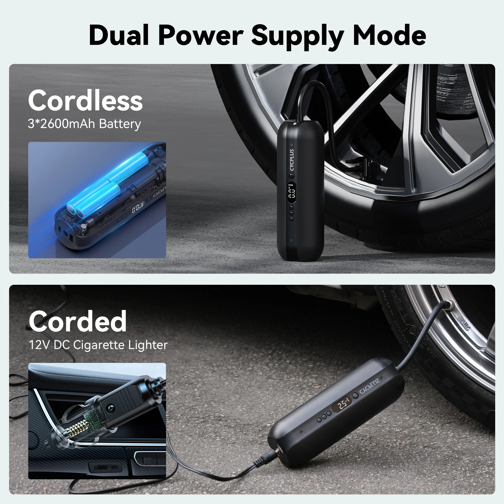 CYCPLUS USB-C ポンプ CYCPLUS Portable Electric Air Pump High Pressure 150 PSI