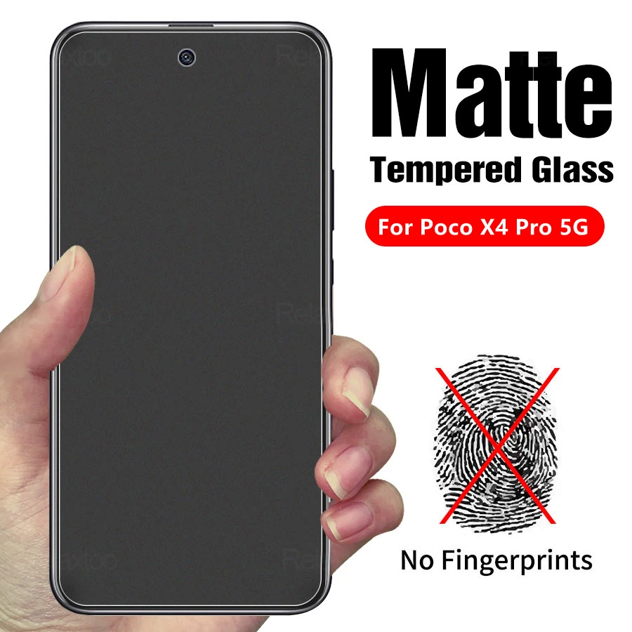 2PCS Frosted Protective Glass Case For Xiaomi Poco X4 Pro 5G Matte Tempered Film For Xiamoi PocoX4 Pro X4Pro Screen Protector