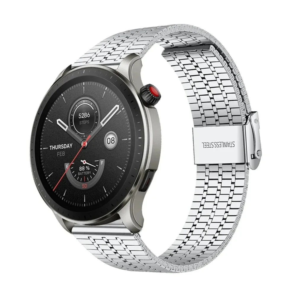 Sleek Metal Stainless Steel Wristband - Premium Adjustable Strap