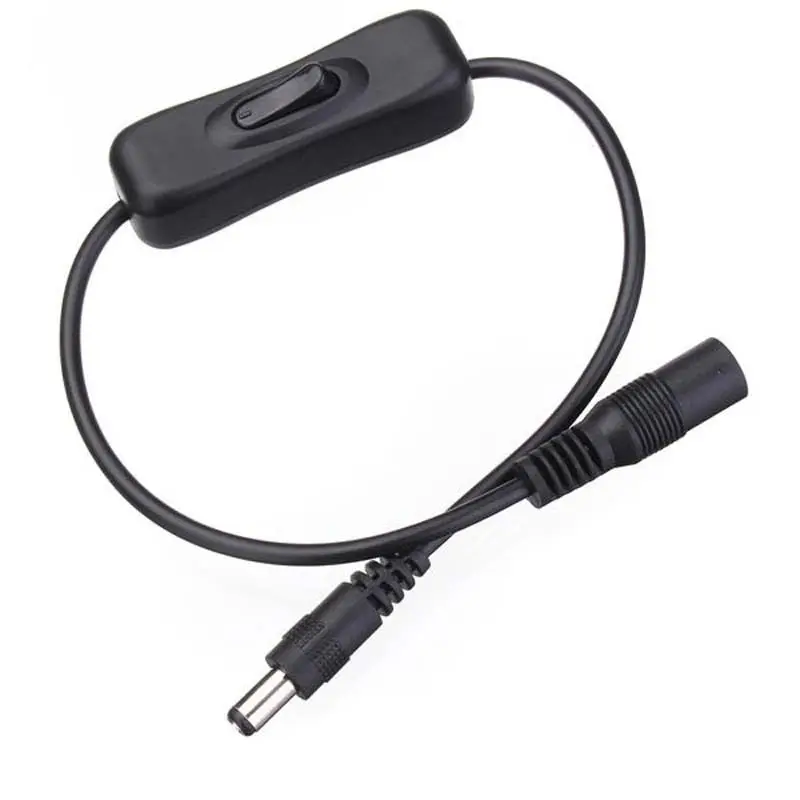 

Led Strip Light Lamp DC 5.5*2.1mm Power Plug Switch Female to Male Power Cable Connector On/Off Switch Extension Cable 30cm Long