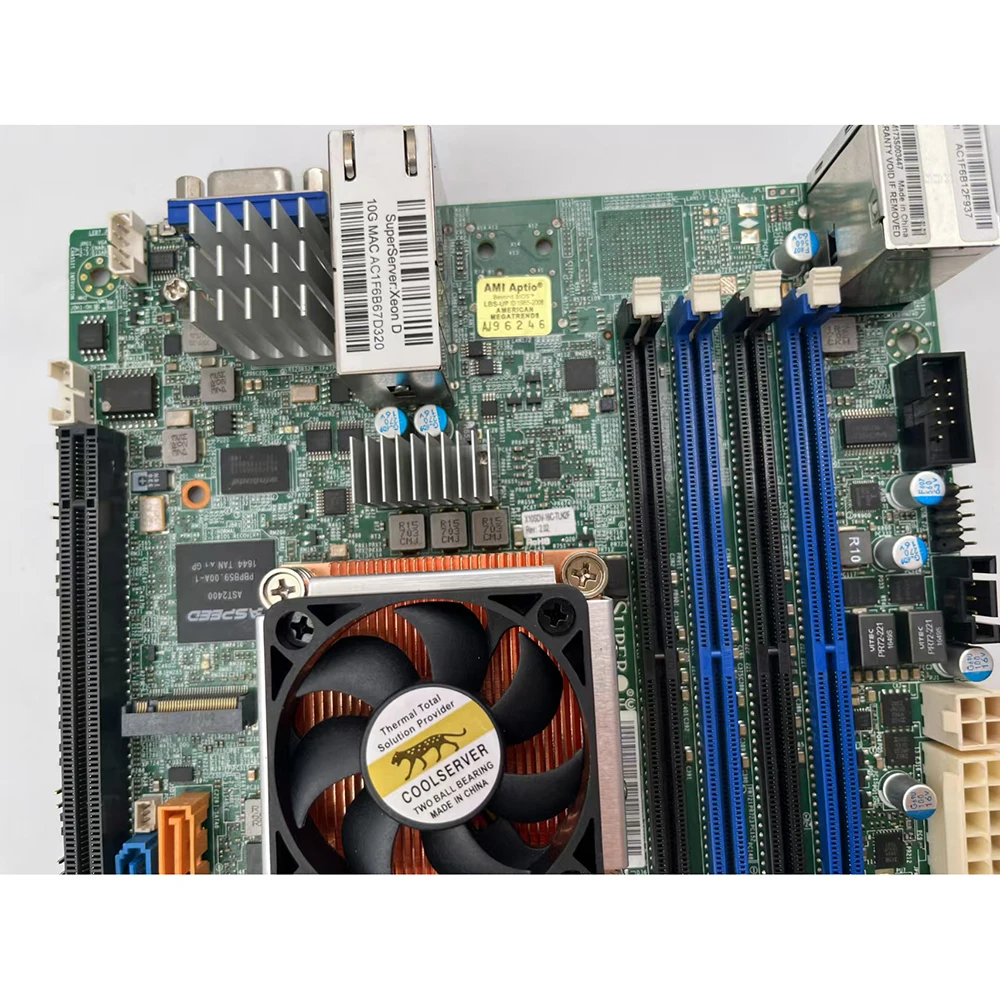 Original Server Motherboard For Supermicro X10SDV-16C-TLN2F ITX DDR4 128GB XEON D1581 NAS Perfect Test 7 Original Server Motherboard For Supermicro X10SDV-16C-TLN2F ITX DDR4 128GB XEON D1581 NAS Perfect Test - Image 5