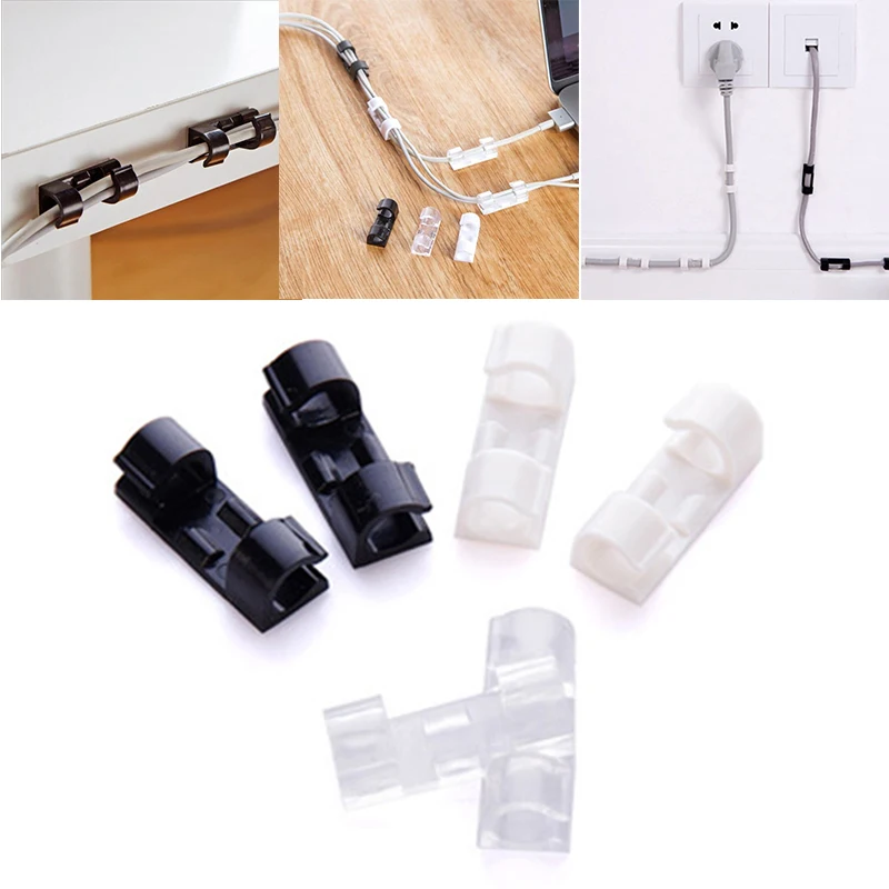 

lot Cable Organizer Clips USB Charging Cable Winder Desktop Tidy for Mouse Headphone Wire Manager Organizer Protector