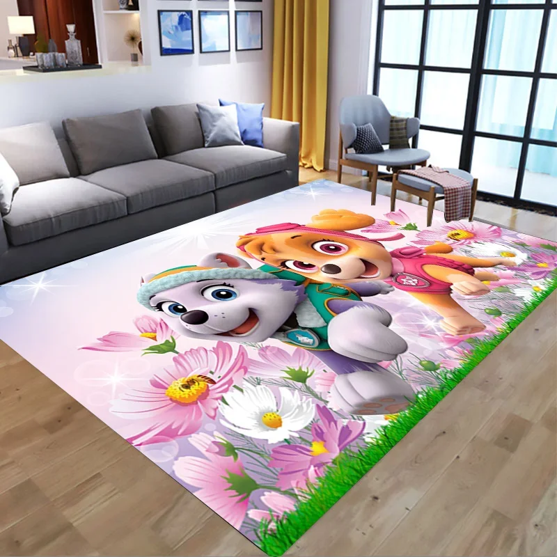 thumbnail image 1 of Alfombra antideslizante de la Patrulla Canina para baño, alfombra de franela Chase Skye para sala de estar y dormitorio, alfombra para gatear con dibujos animados de Anime de la patrulla canina para n, 1 of 5