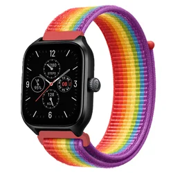 Versatile Nylon Loop Strap - 20mm/22mm Sport Band in Multiple Colors for 22mm (Rainbow colors)