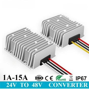 24V to 48V 3A 5A 10A 15A DC DC Converter Step-up Power Voltage Regulator Transformer 24 Volt to 48 Volt Booster for Cars Solar