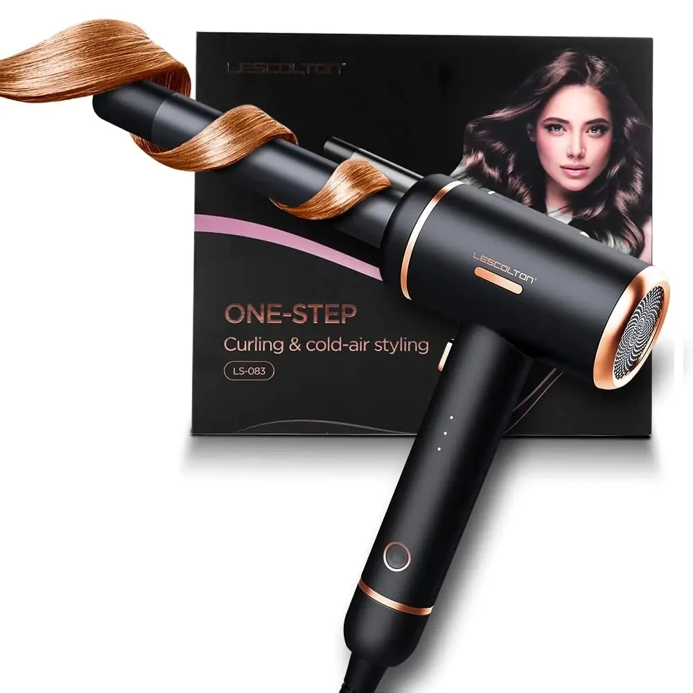 

LESCOLTON Automatic Cold Air Curling Irons 2 In 1 High-speed Beachwaver Rotating Curl Iron Salon Hair Rollers for All Ages