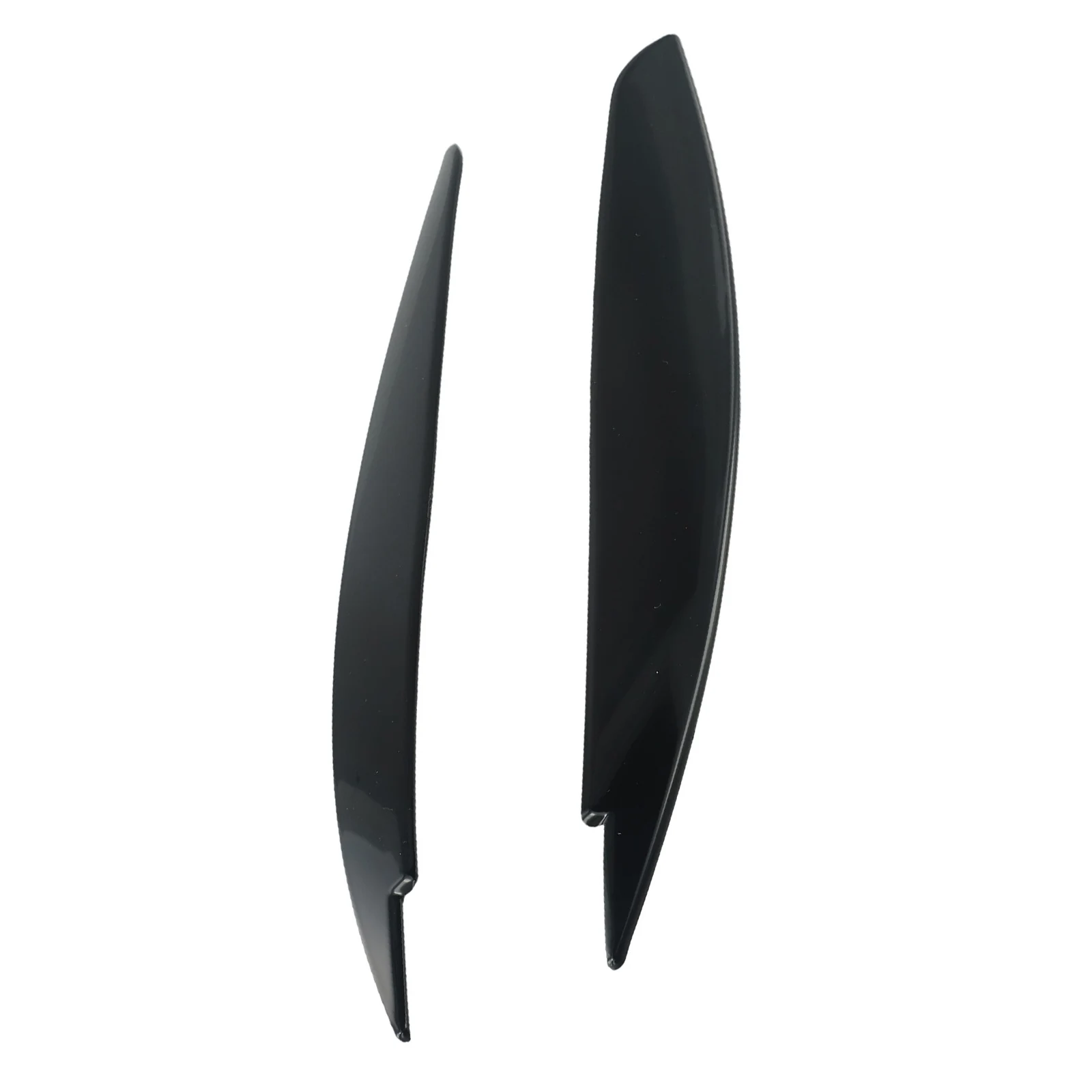 

Durable Eye Lid Covers Eyebrows Set Stickers 2PCS ABS Accessories Black Easy To Install Headlight Eye Lid Covers