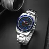 New burst men's fashion steel belt watch luminous pointer function with calendar quartz watch 2