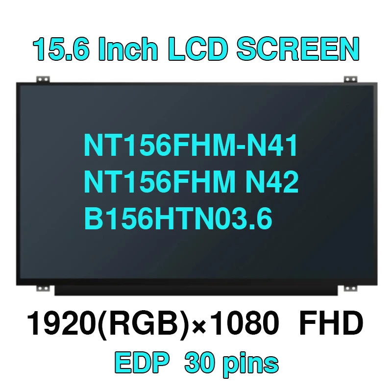 Écran LCD LED 15,6 Pouces Full HD 1920x1080, Compatible LP156WF4, B156HTN03.6, Remplacement Neuf