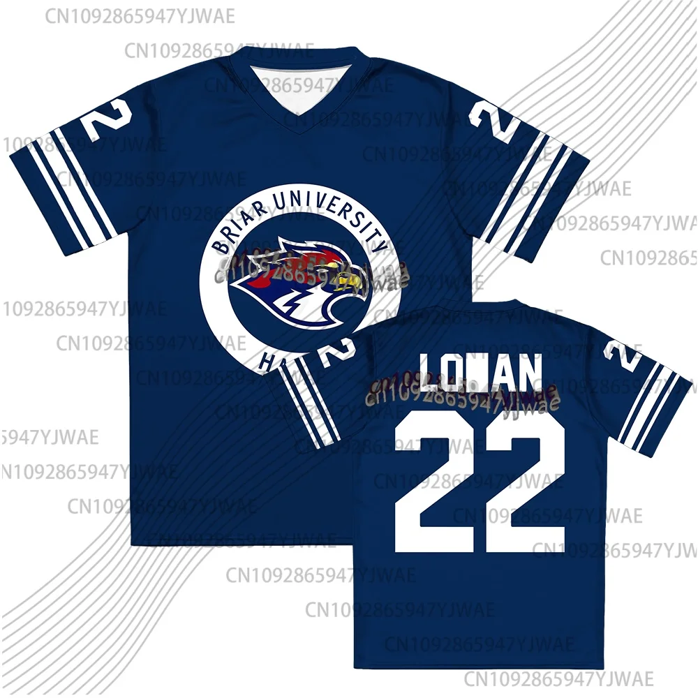 Off Campus Briar University Jersey Graham 44 22 DI LAURENTIS 66 Tucker46 T-shirt V-neck Short Sleeve women parent-child T-Shirt