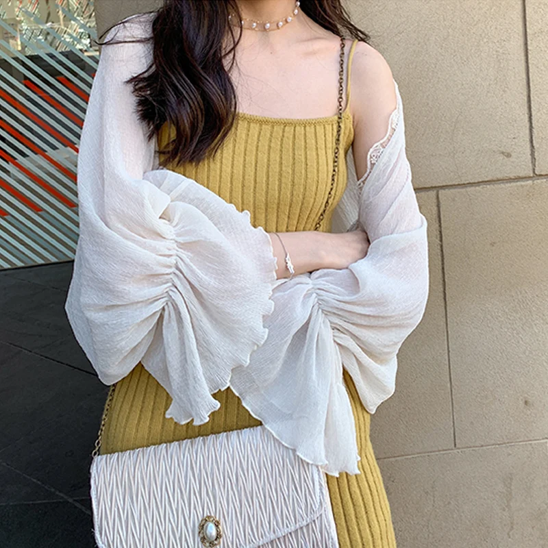 White Beige Lace Women Bolero for Wedding