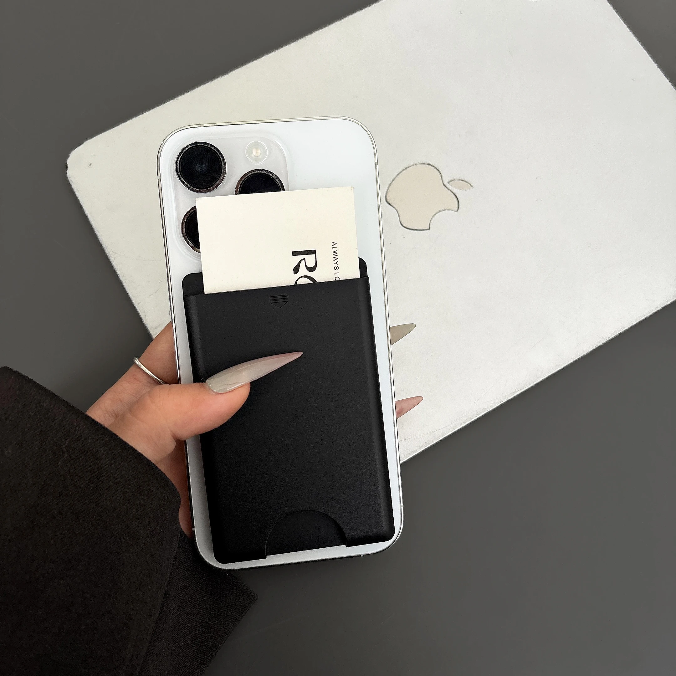 Magnetic Matte Wallet Case with Card Holder and Magsafe Compatibility