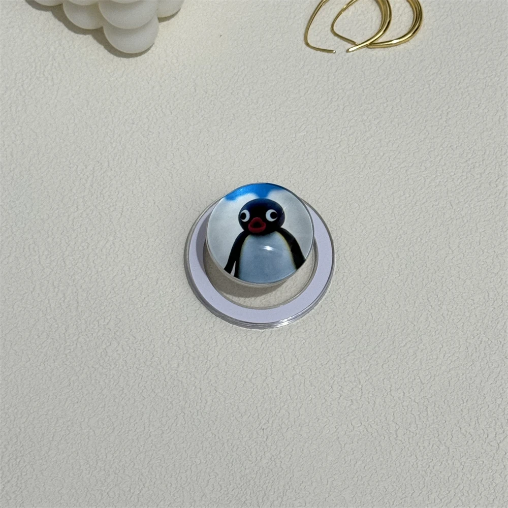 한국어 귀여운 고양이 개 마그네틱 스탠드 홀더 아크릴 전화 그립 Tok Magsafe 전화 케이스 지원 선물을위한 분리형 모바일 브래킷