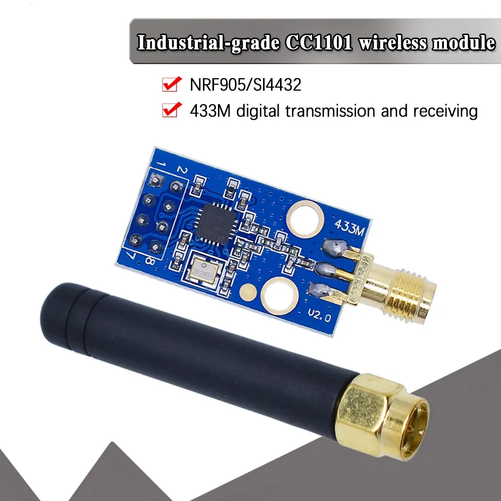 Modulo Wireless Aeak Cc1101 433Mhz Con Modulo Ricetrasmettitore Wireless Antenna Sma Per Arduino Migliora Il Segnale
