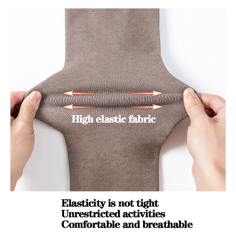 Home Wear Pregnant Women Leggings Cotton Vertical Stripes Autumn Winter Plus Fleece Thickened Warm Belly Support Tights 5
