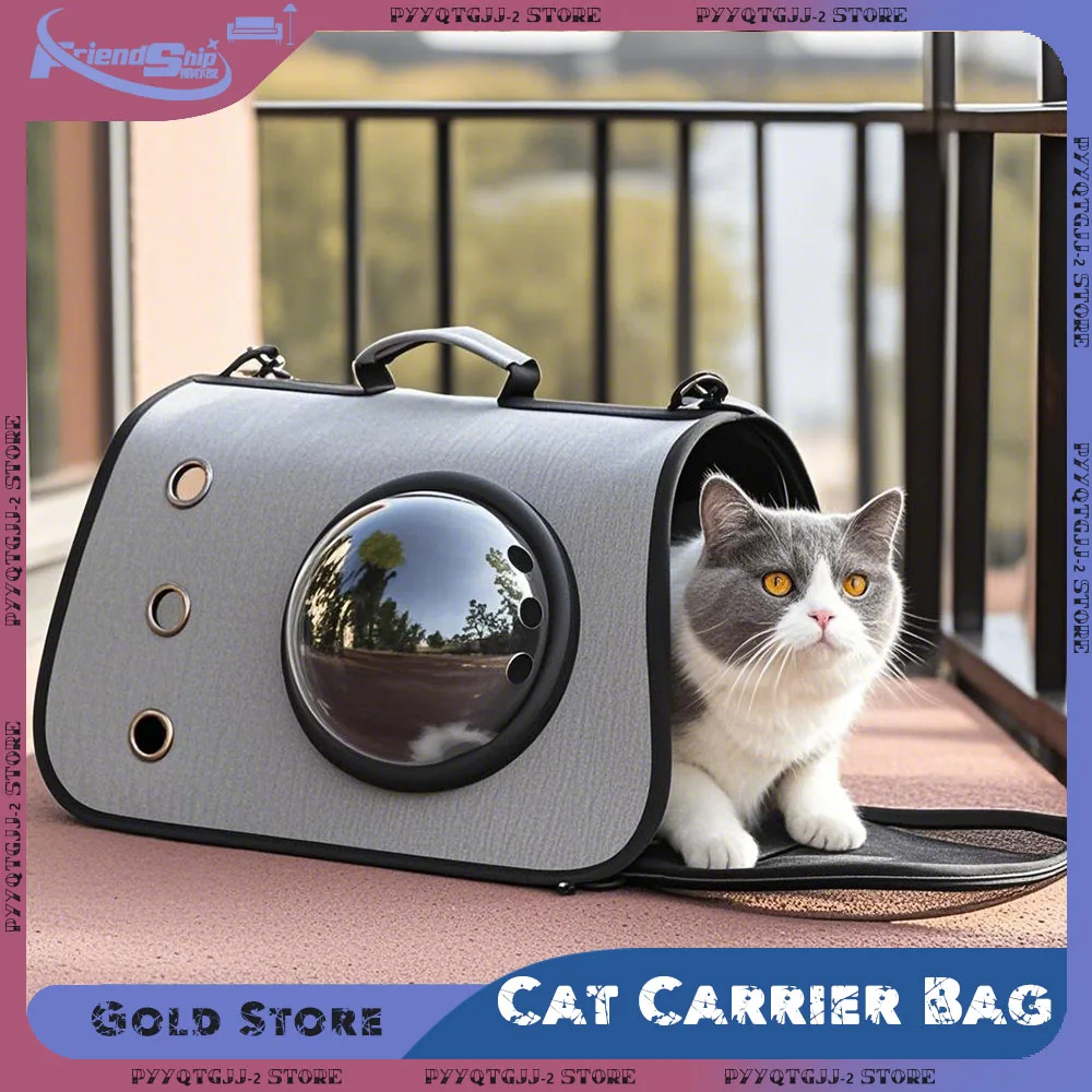 Foldable Pet Carrier Backpack 360&deg; Ventilated Mesh Space Capsule Design Cats Dogs Travel Outdoor Lightweight Handheld Bag pet carrier bag pet carrier backpack pet bag