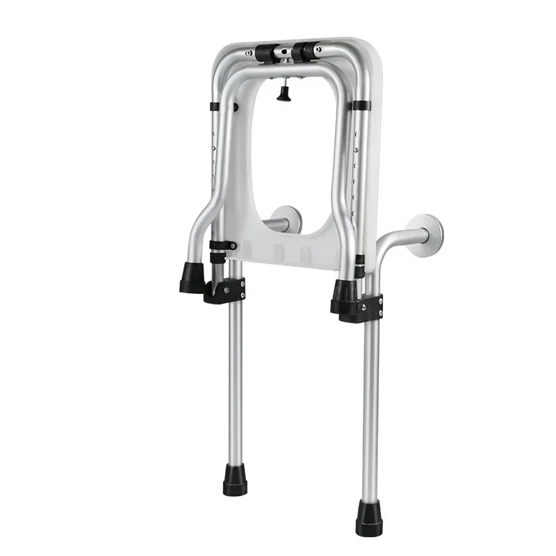 Adjustable Bath Seat-Aluminum Alloy Wall Stool for Elderly Bathing Handicap Assistance Safe Shower Bench for Elderly Bathing Aid
